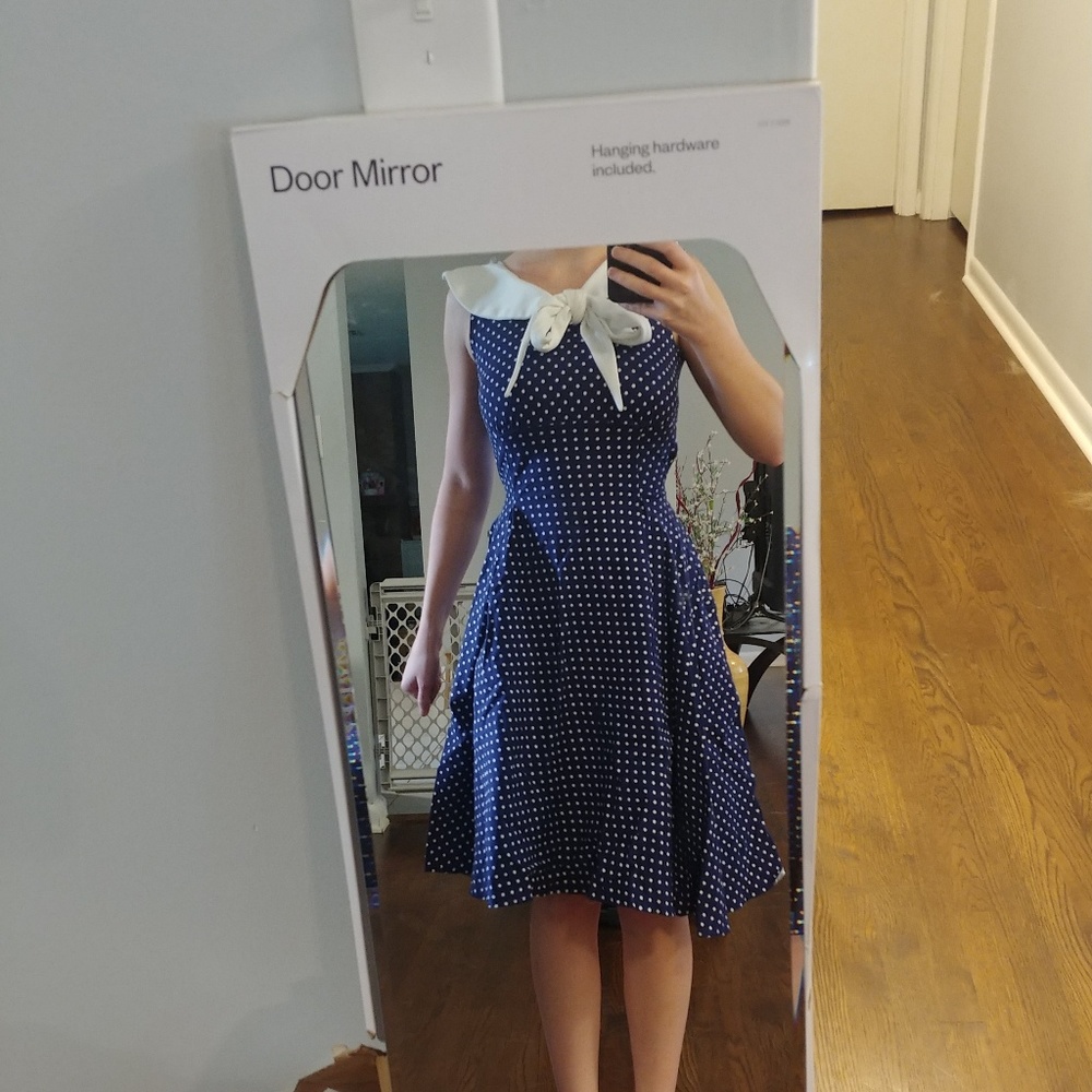 50s style polka dot dress
